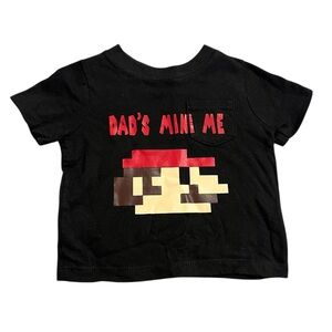 Handmade Dad's Mini Me Retro Pixel Art 0-3 Months Shirt